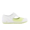 Camille Nurse Shoes in white with light green