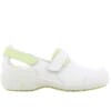 Samantha Leather Shoes for Nurses in White with Green